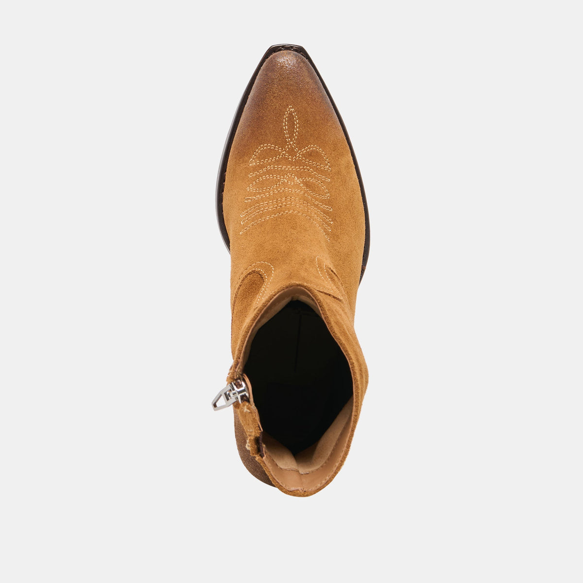 KLYDE Cognac Suede Block Heel Ankle Boots | Dolce Vita Special Offer