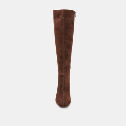 GYRA WIDE CALF BOOTS DK BROWN SUEDE
 – Dolce Vita | Dolce Vita Smart Buy