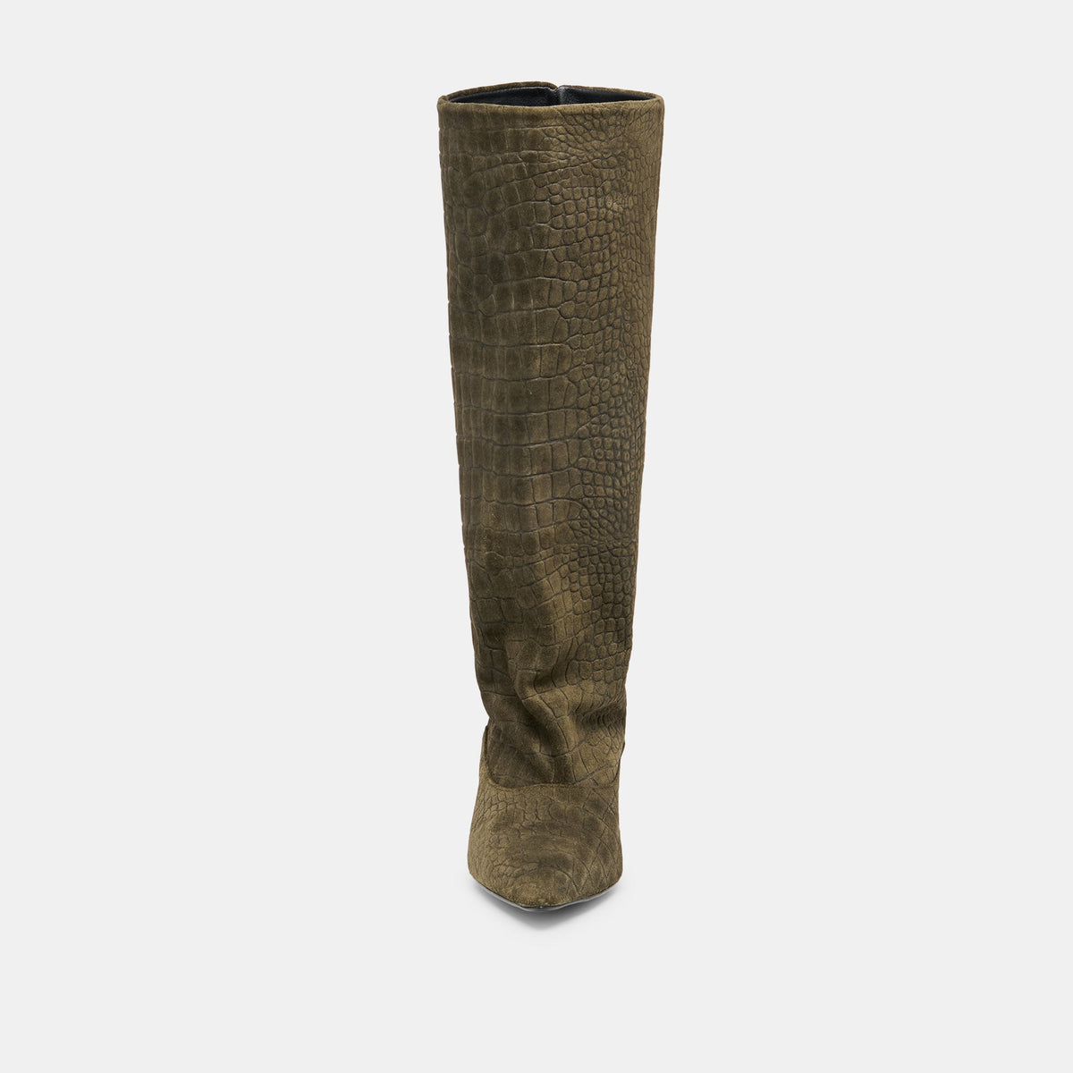 Roxla Olive Croco Embossed Leather Boots | Dolce Vita Quality