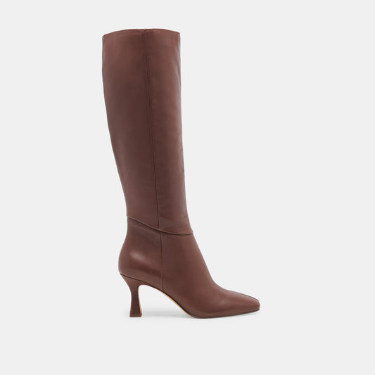 Gyra Extra Wide Calf Chocolate Boots | Leather Wide Calf Boots
 – Dolce Vita | Dolce Vita Deals