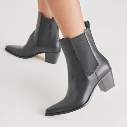 SHADIE H2O WIDE BOOTIES BLACK LEATHER
 – Dolce Vita | Dolce Vita Sale