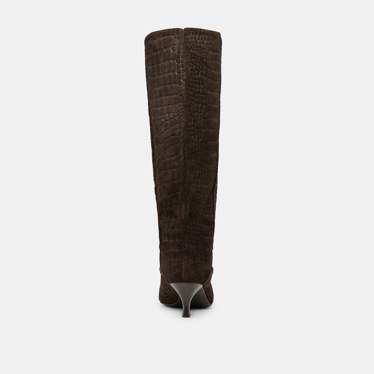 Roxla Dk Chocolate Croco Embossed Leather Boots | Dolce Vita Sale
