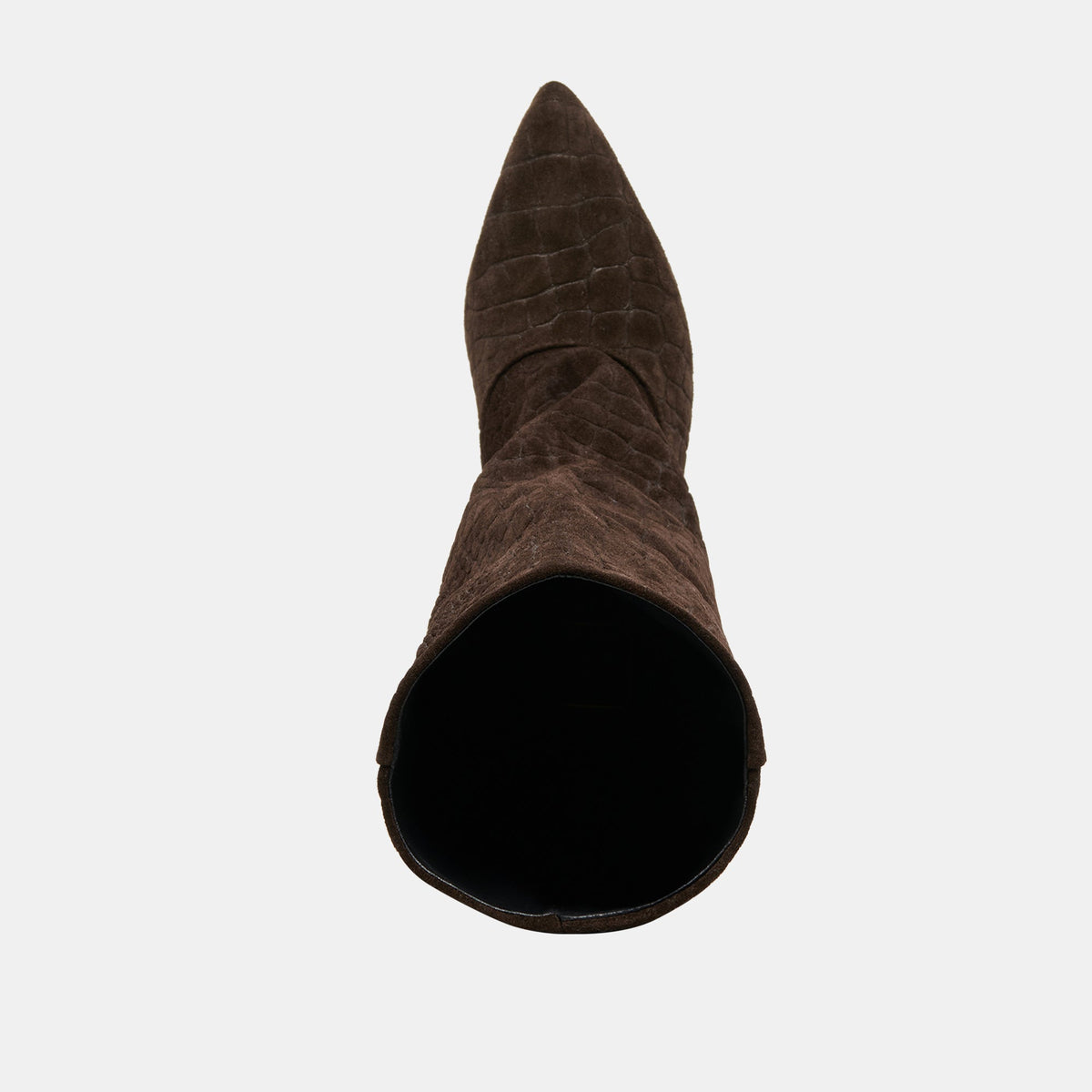 Roxla Dk Chocolate Croco Embossed Leather Boots | Dolce Vita Sale