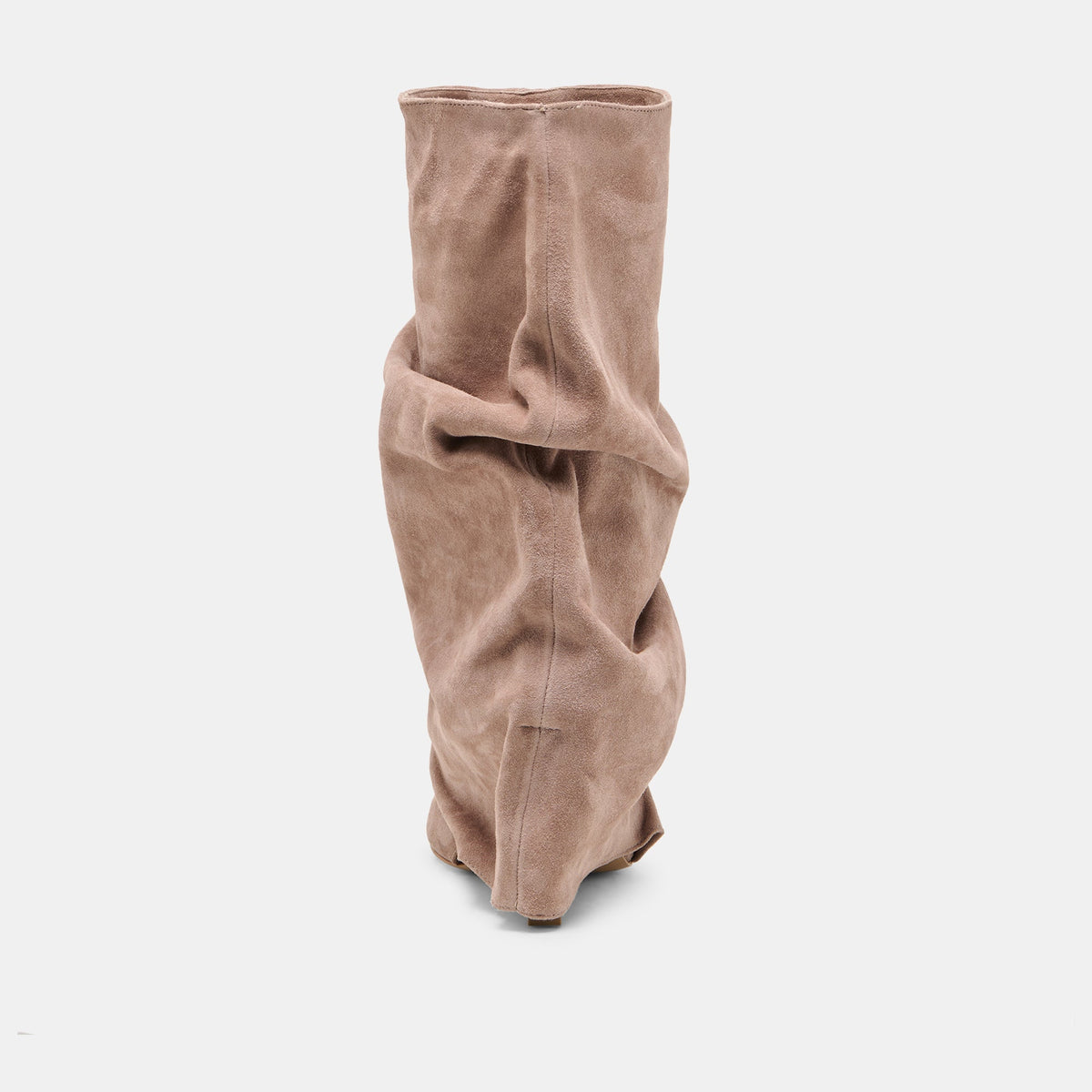 CLYFF Taupe Suede Slouch Foldover Open-Toe Boots | Dolce Vita Exclusive