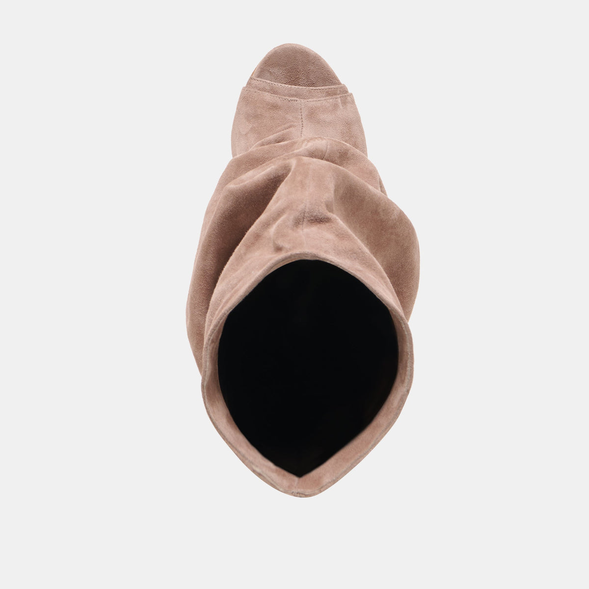 CLYFF Taupe Suede Slouch Foldover Open-Toe Boots | Dolce Vita Exclusive