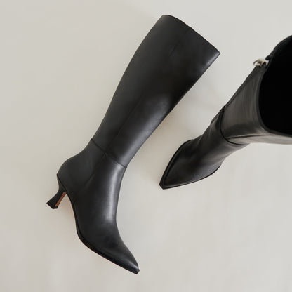 Auggie Black Leather Boots | Dolce Vita Great Value