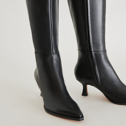 Auggie Black Leather Boots | Dolce Vita Great Value