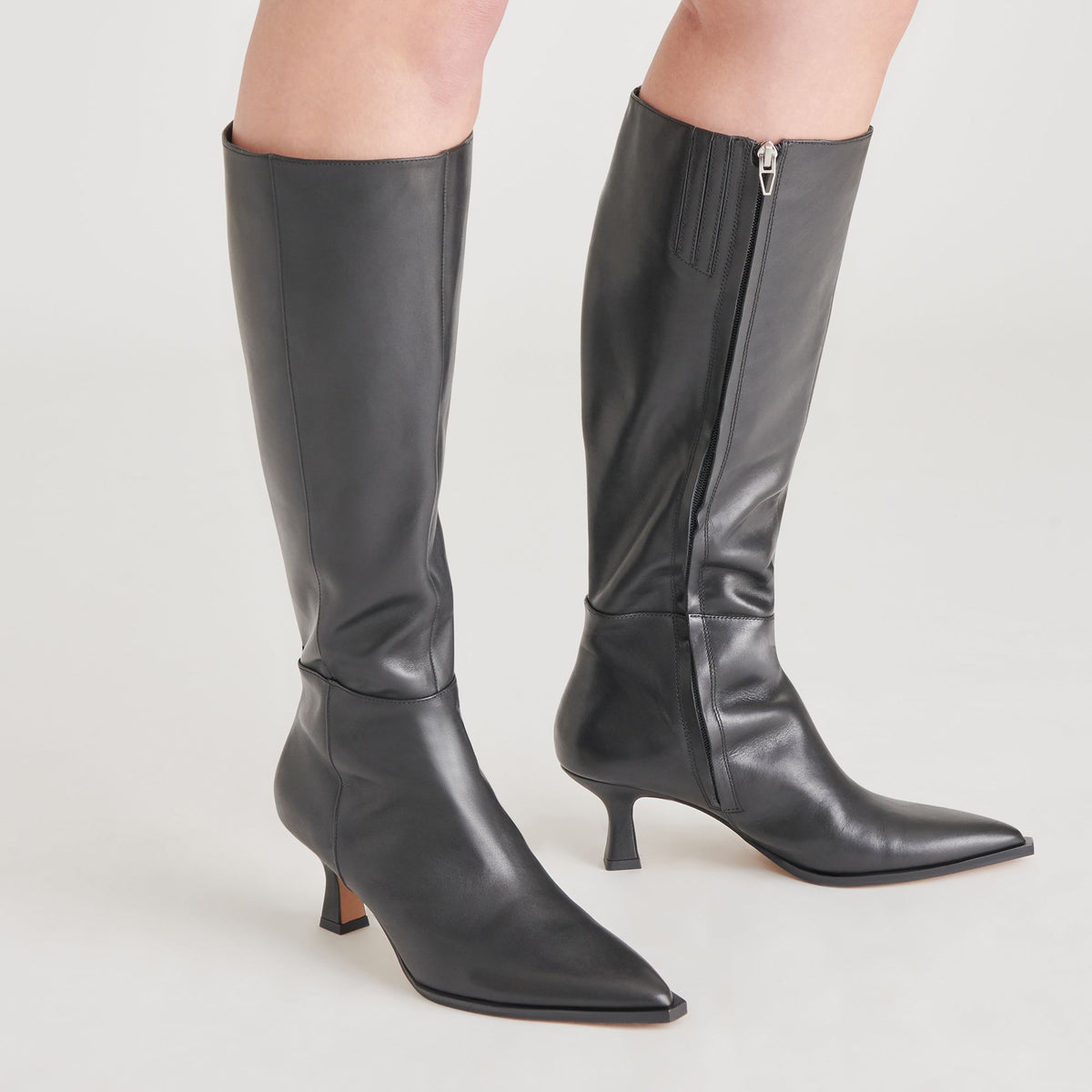 Auggie Black Leather Boots | Dolce Vita Great Value