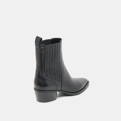 Faint H2O Waterproof Black Leather Booties | Dolce Vita Latest