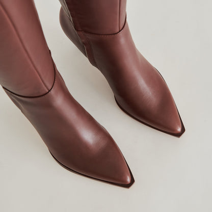 Auggie Boots | Chocolate Leather Boots by Dolce Vita | Dolce Vita Latest
