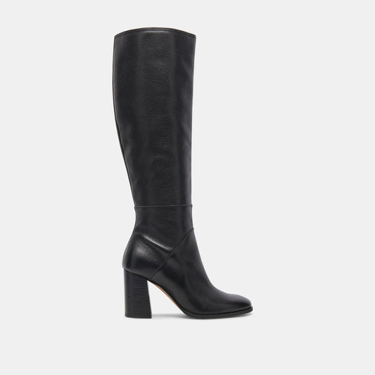 Fynn Boots Onyx Leather | Knee-High Onyx Leather Boots
 – Dolce Vita | Dolce Vita Value