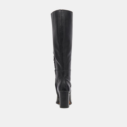 Fynn Boots Onyx Leather | Knee-High Onyx Leather Boots
 – Dolce Vita | Dolce Vita Value