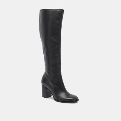 Fynn Boots Onyx Leather | Knee-High Onyx Leather Boots
 – Dolce Vita | Dolce Vita Value