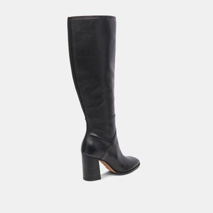 Fynn Boots Onyx Leather | Knee-High Onyx Leather Boots
 – Dolce Vita | Dolce Vita Value
