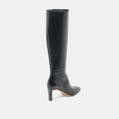 Emmi Black Leather Boots | Dolce Vita Best Price