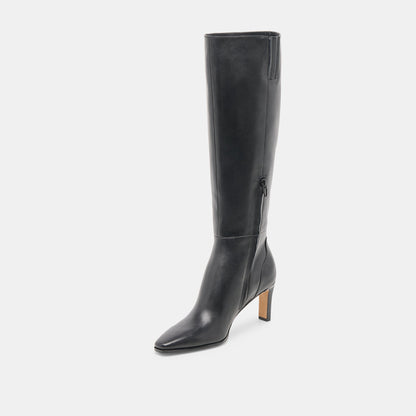 Emmi Black Leather Boots | Dolce Vita Best Price