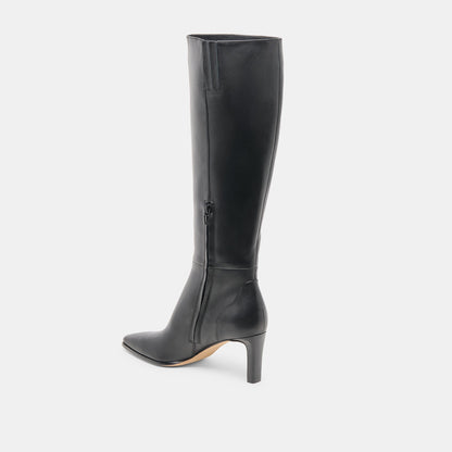 Emmi Black Leather Boots | Dolce Vita Best Price