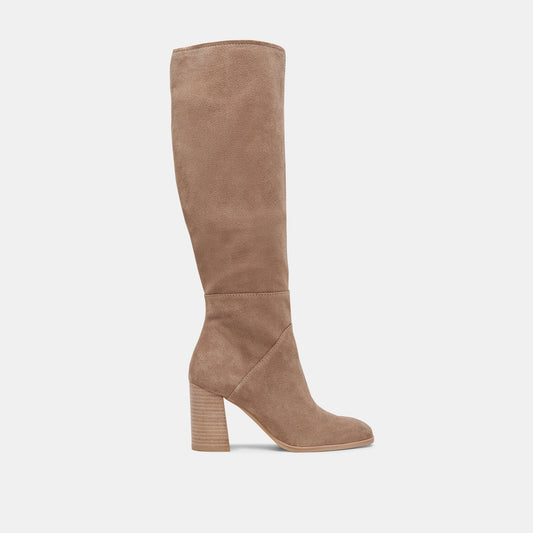FYNN Boots Truffle Suede | Knee-High Truffle Suede Boots
 – Dolce Vita | Dolce Vita Quality