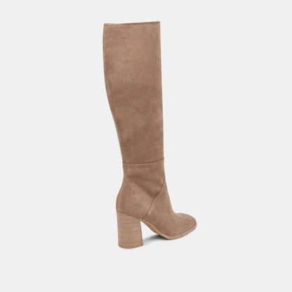 FYNN Boots Truffle Suede | Knee-High Truffle Suede Boots
 – Dolce Vita | Dolce Vita Quality