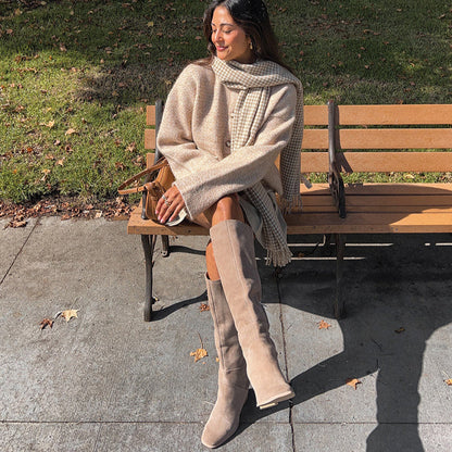 FYNN Boots Truffle Suede | Knee-High Truffle Suede Boots
 – Dolce Vita | Dolce Vita Quality