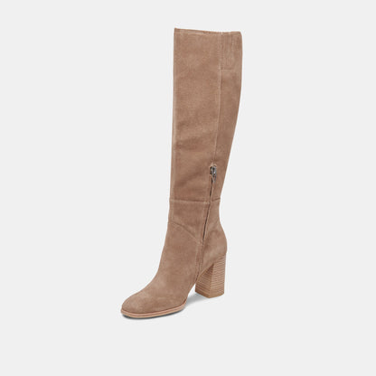 FYNN Boots Truffle Suede | Knee-High Truffle Suede Boots
 – Dolce Vita | Dolce Vita Quality