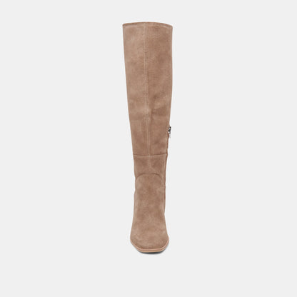 FYNN Boots Truffle Suede | Knee-High Truffle Suede Boots
 – Dolce Vita | Dolce Vita Quality