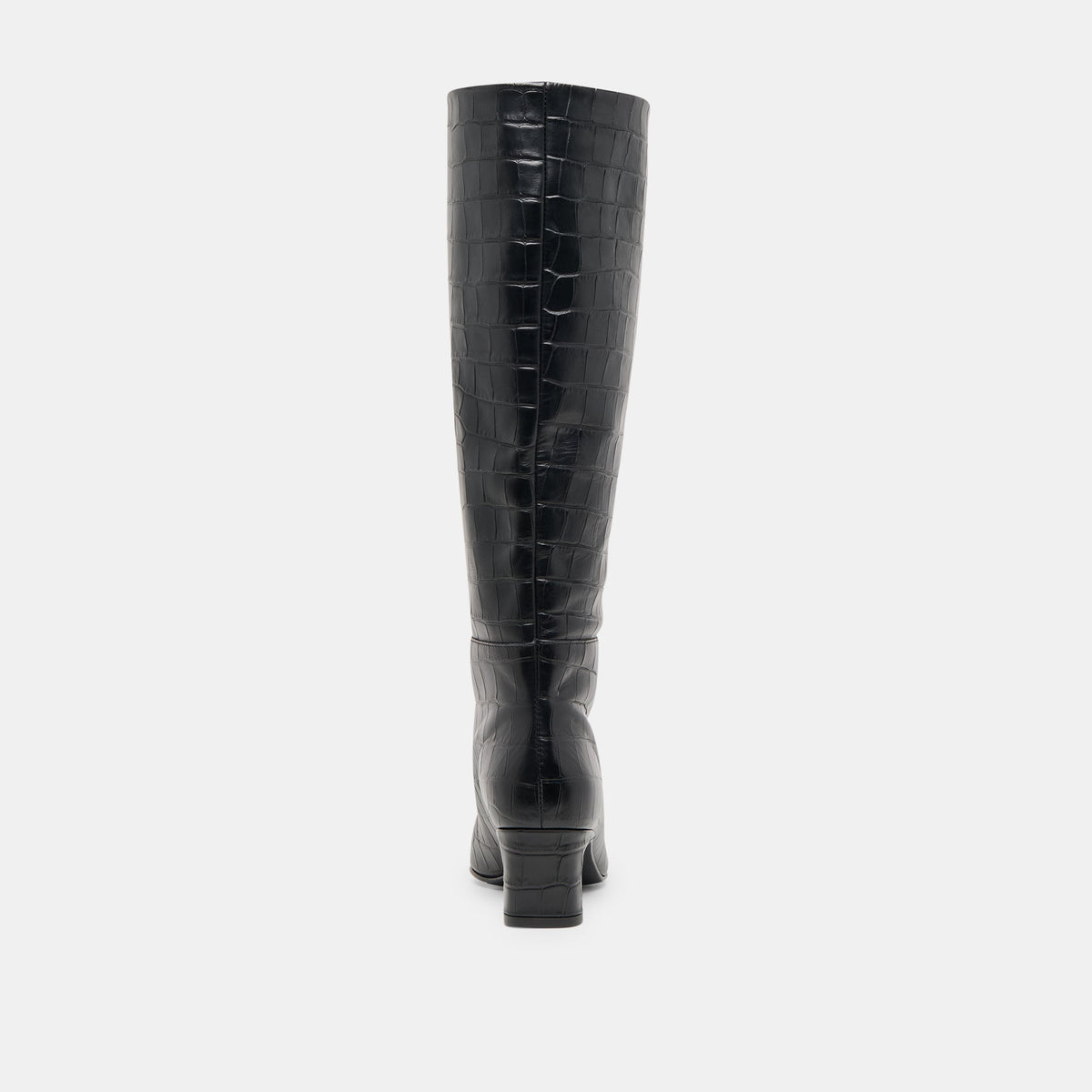 Trixi Noir Croco Embossed Leather Boots | Dolce Vita Trending