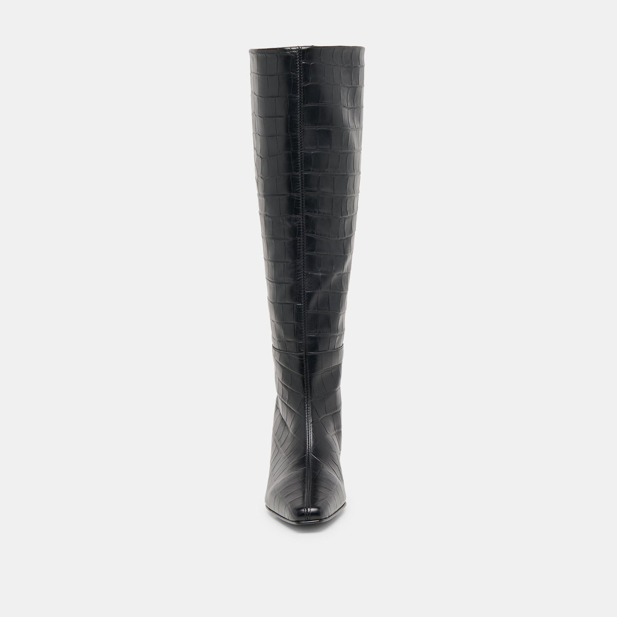 Trixi Noir Croco Embossed Leather Boots | Dolce Vita Trending