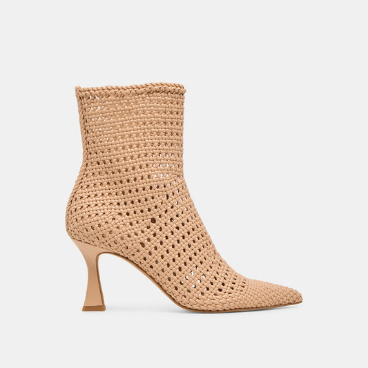 Embry Lt Tan Woven Stella Booties | Dolce Vita Best Seller