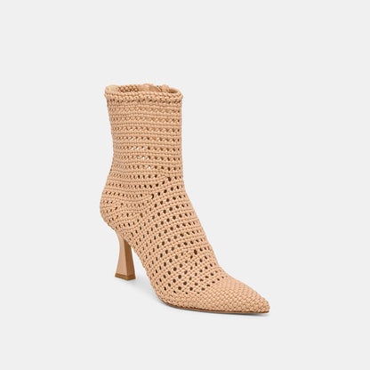 Embry Lt Tan Woven Stella Booties | Dolce Vita Best Seller