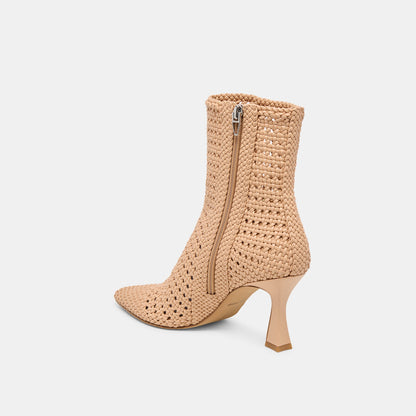 Embry Lt Tan Woven Stella Booties | Dolce Vita Best Seller
