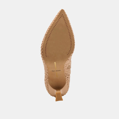 Embry Lt Tan Woven Stella Booties | Dolce Vita Best Seller
