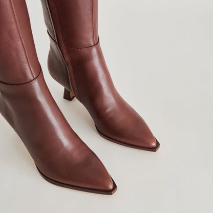Auggie Extra Wide Calf Chocolate Boots | Leather Wide Calf Boots
 – Dolce Vita | Dolce Vita Top Pick