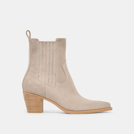 Slim Taupe Suede Booties | Dolce Vita Essential