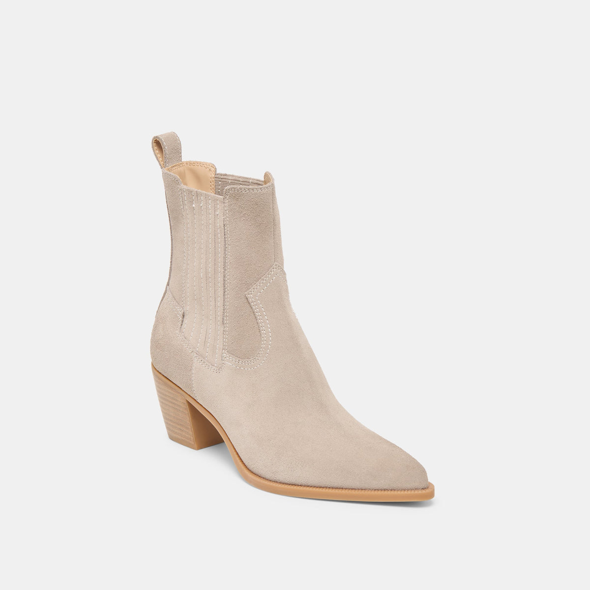 Slim Taupe Suede Booties | Dolce Vita Essential