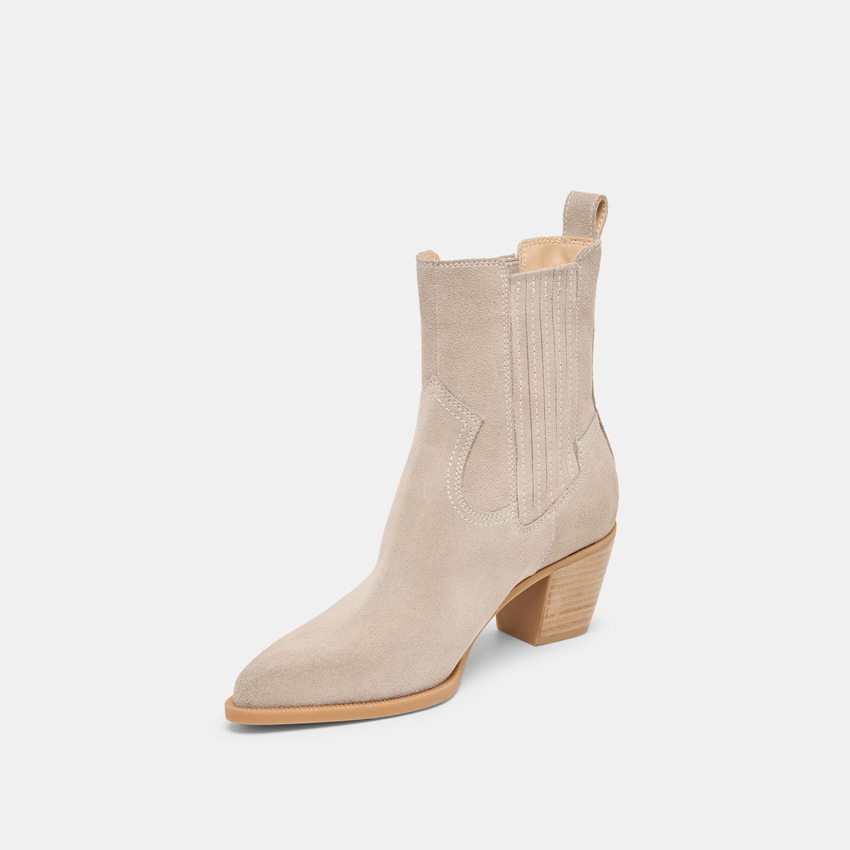Slim Taupe Suede Booties | Dolce Vita Essential