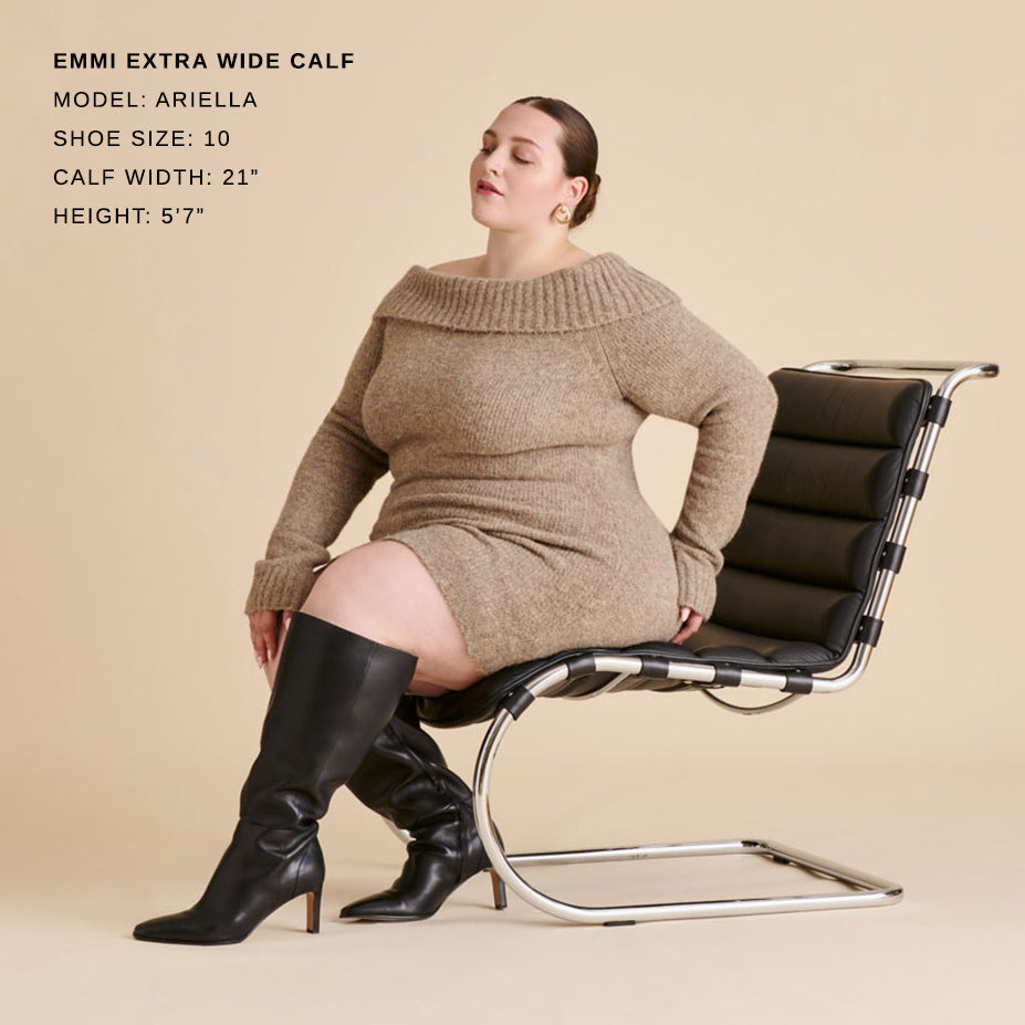 Emmi Black Leather Extra Wide Calf Boots | Dolce Vita Great Value