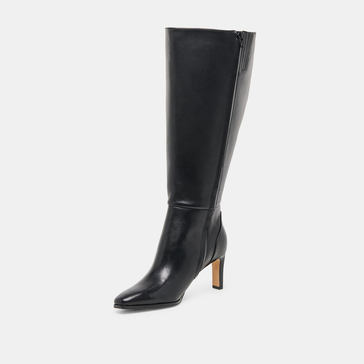 Emmi Black Leather Extra Wide Calf Boots | Dolce Vita Great Value
