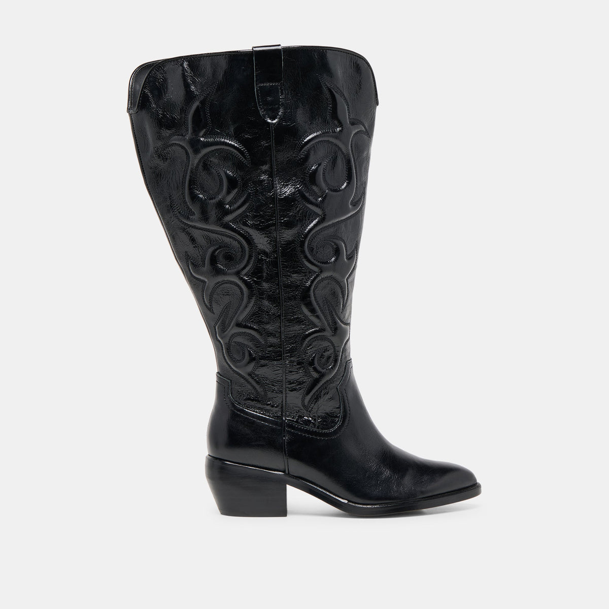 Mirla Black Leather Extra Wide Calf Boots | Dolce Vita Special Offer