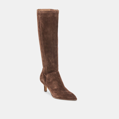 Aldy Dk Brown Suede Boots | Dolce Vita Latest