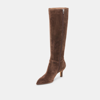 Aldy Dk Brown Suede Boots | Dolce Vita Latest