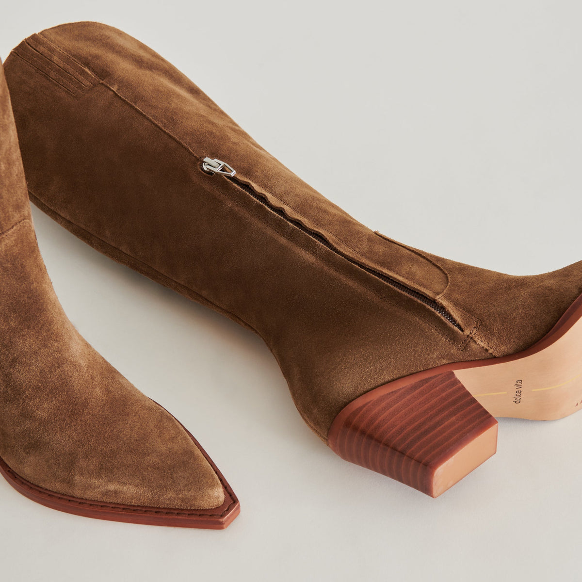 Raj Boots in Brown Suede | Women's Brown Suede Knee-High Boots
 – Dolce Vita | Dolce Vita Signature