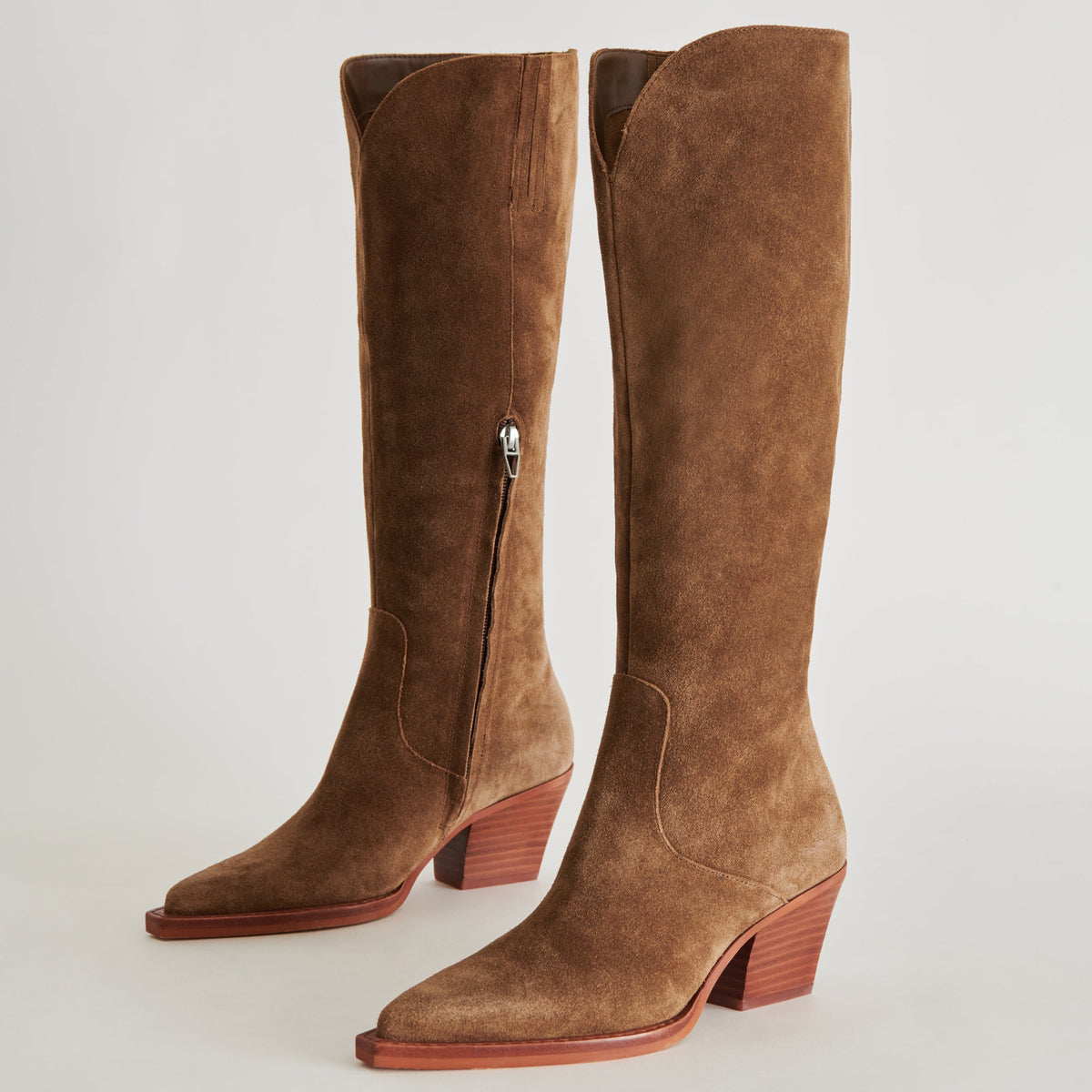 Raj Boots in Brown Suede | Women's Brown Suede Knee-High Boots
 – Dolce Vita | Dolce Vita Signature