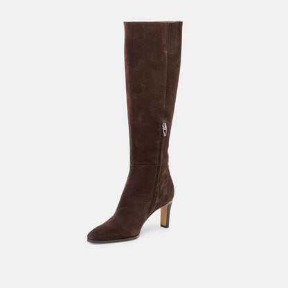Emmi Dk Brown Suede Boots | Dolce Vita Trusted
