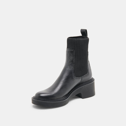 Hilora H2O Waterproof Black Leather Boots | Dolce Vita Essential