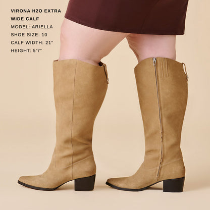 Virona H2O Waterproof Dk Taupe Suede Extra Wide Calf Boots | Dolce Vita Customer Favorite