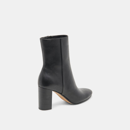 Suzy Wide Black Leather Booties | Dolce Vita Classic