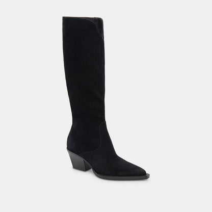 Raj Extra Wide Calf Onyx Suede Boots | Suede Wide Calf Boots
 – Dolce Vita | Dolce Vita Everyday