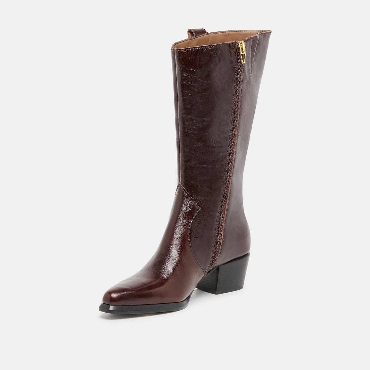 Vern Chocolate Leather Wide Calf Boots | Dolce Vita Featured