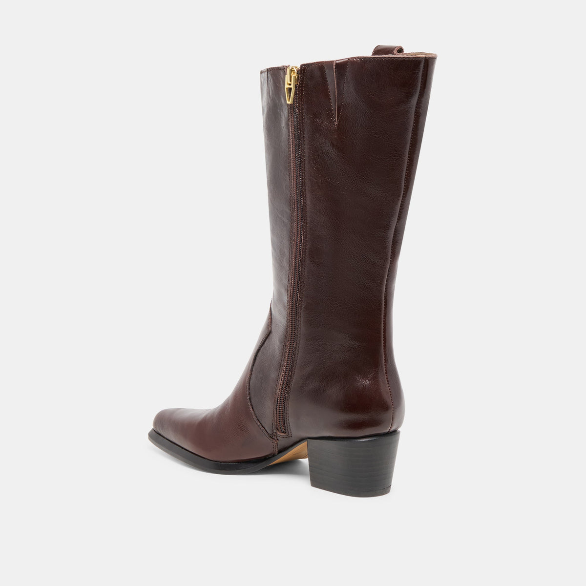Vern Chocolate Leather Wide Calf Boots | Dolce Vita Featured